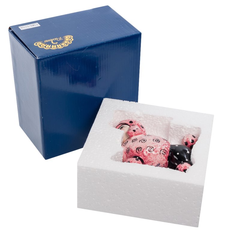 Статуэтка из керамики Собака породы Пудель Pavone CMS-31/16, фотография в упаковке