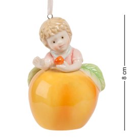 Колокольчик из керамики Девочка-персик