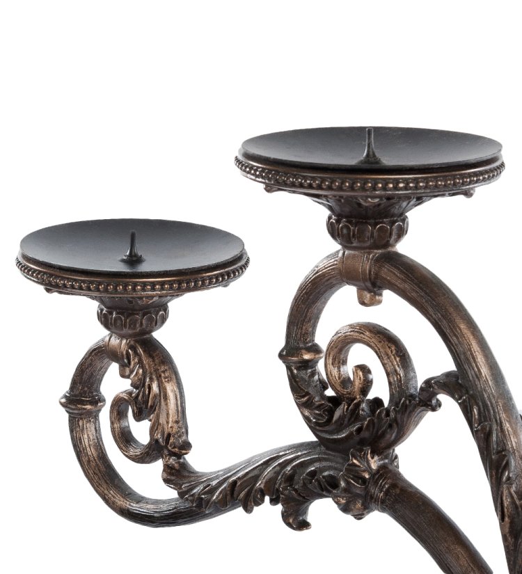 Канделябр в стиле барокко Veronese WS-606, увеличенный вид боковых подсвечников