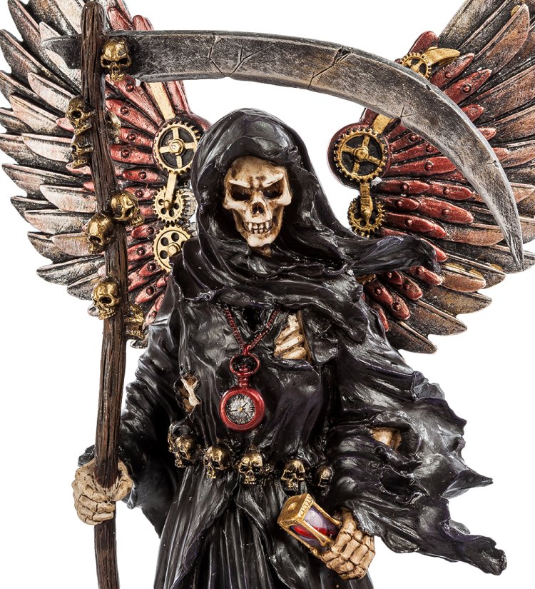 Статуэтка в стиле Стимпанк Ангел смерти с косой Veronese WS-378, портретный вид