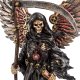 Статуэтка в стиле Стимпанк Ангел смерти с косой Veronese WS-378, портретный вид
