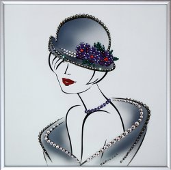 Картина Мода 30-х c кристаллами Swarovski