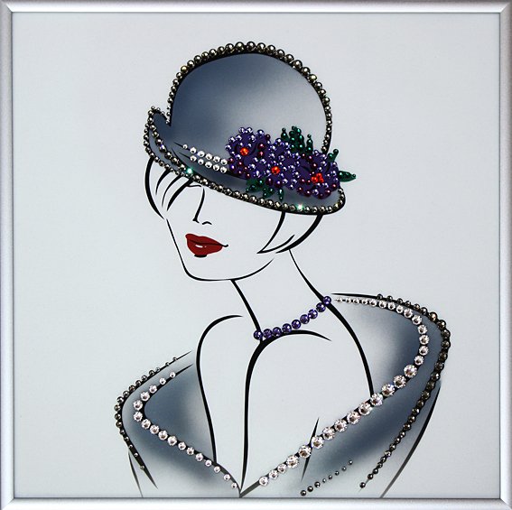 Картина Мода 30-х c кристаллами Swarovski