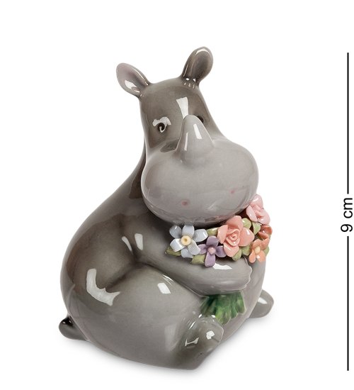 Статуэтка из керамики Носорог с букетом Pavone CMS-60/ 3