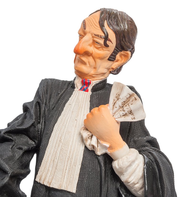 Маленькая Статуэтка Серьезный Адвокат - The Lawyer Forchino FO-84001, портретный вид