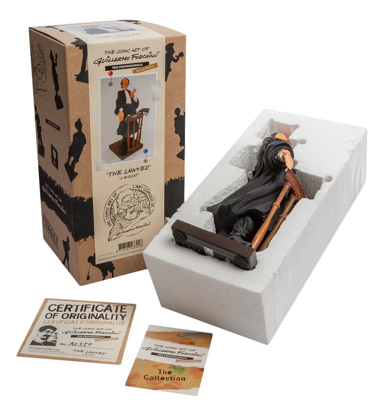 Маленькая Статуэтка Серьезный Адвокат - The Lawyer Forchino FO-84001, упаковочный вид