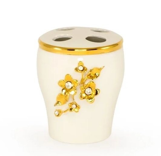 Стакан для зубных щеток с цветами коллекция Emozioni Migliore De Luxe 26561