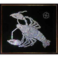 Картина Рак большой c кристаллами Swarovski