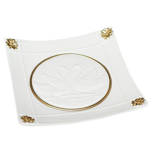 Декоративная Тарелка из фарфора с отделкой золотого цвета Cattin 885/FO