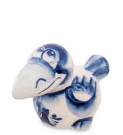 Фигурка Ворона Голубая гжель