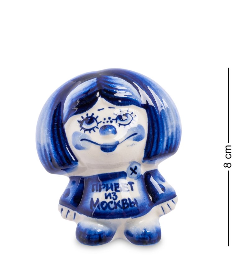 Статуэтка Домовенок Кузя Голубая гжель ГЛ-377