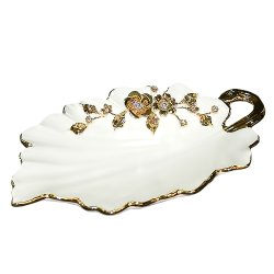 Блюдо в форме листа коллекция Flowers