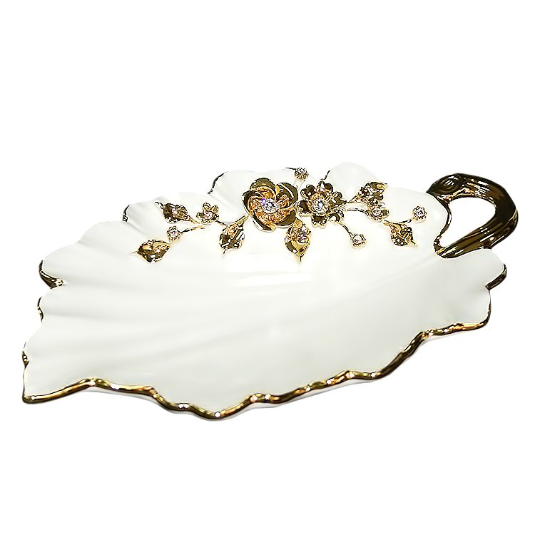 Блюдо в форме листа коллекция Flowers Bruno Costenaro ST540/1-BO