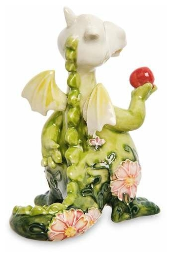 Статуэтка из фарфора Дракон с Яблоком Pavone JP-41/11, оборотная сторона