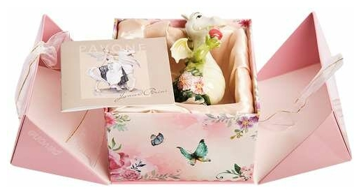 Статуэтка из фарфора Дракон с Яблоком Pavone JP-41/11, упаковочный вид