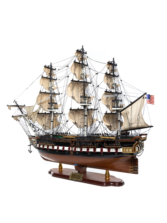 Модель парусного корабля USS Constitution, США, 100 см HQ-23, оборотная сторона