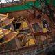 Модель парусного корабля USS Constitution, США, 100 см HQ-23, увеличенный вид деталей палубы