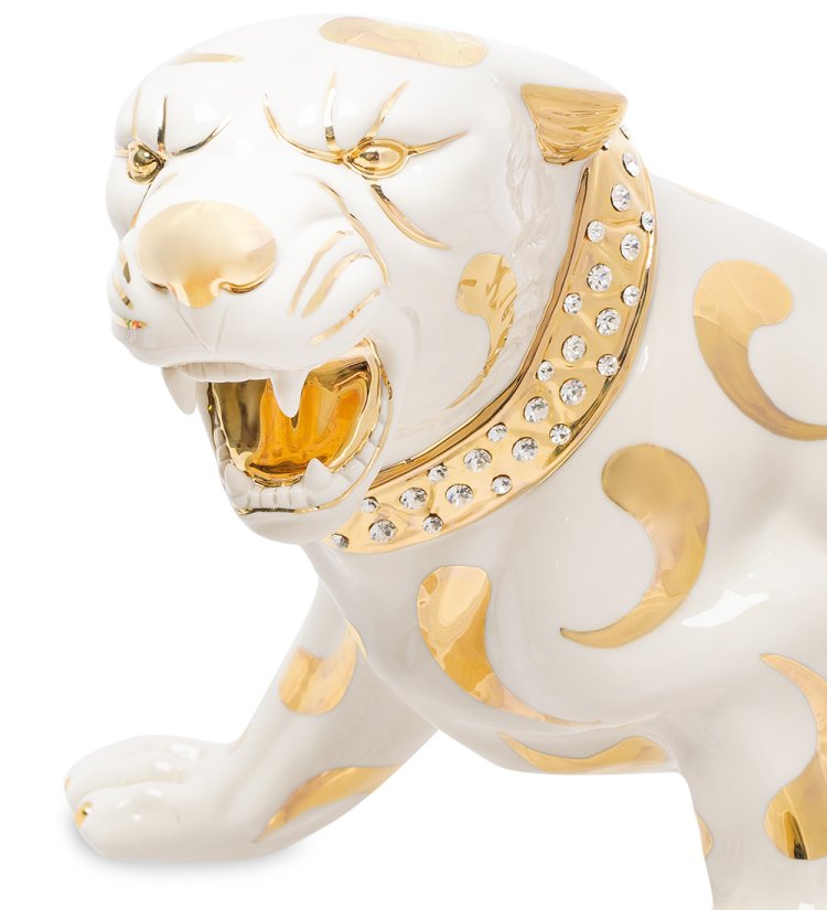 Статуэтка из керамики большая Пантера Sabadin Vittorio SV- 86, фотография морды крупным планом