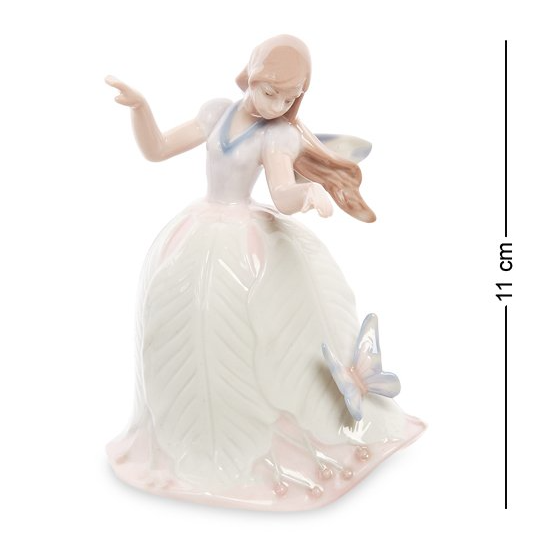 Фарфоровая фигурка Танцующая Эльфина с бабочкой Pavone JP-06/11