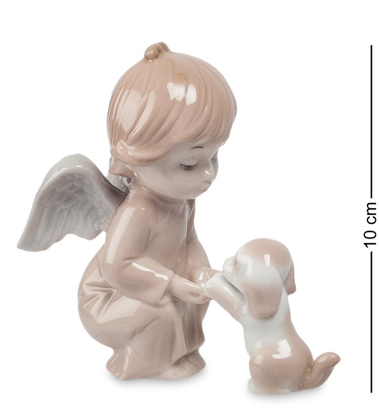 Статуэтка из фарфора Ангелочек с собачкой Pavone JP-05/ 10