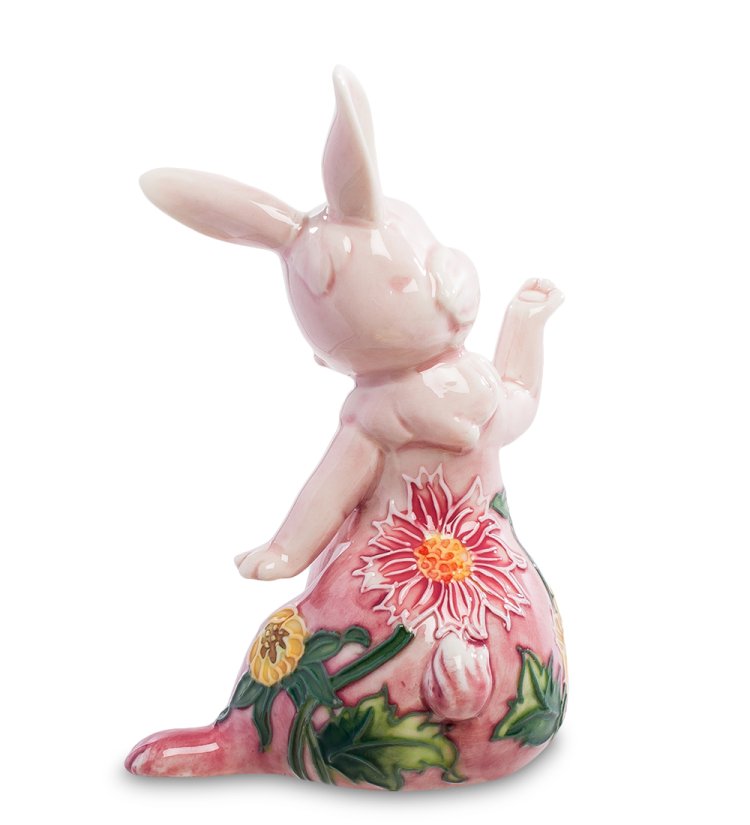 Статуэтка из фарфора Розовый кролик Pavone JP-31/ 22, фотография со спины
