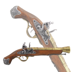 Макет Английского Пистоля 18 века, золотой