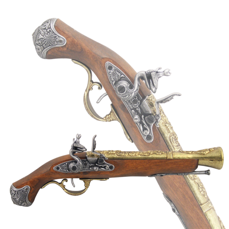 Макет Английского Пистоля 18 века, золотой Denix 1219-L