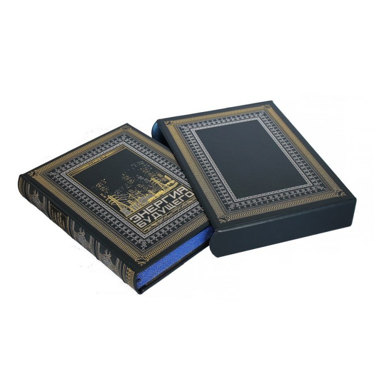 Книга в кожаном переплете Энергия будущего - Мазур И.И. BG1370F, фотография сбоку книги