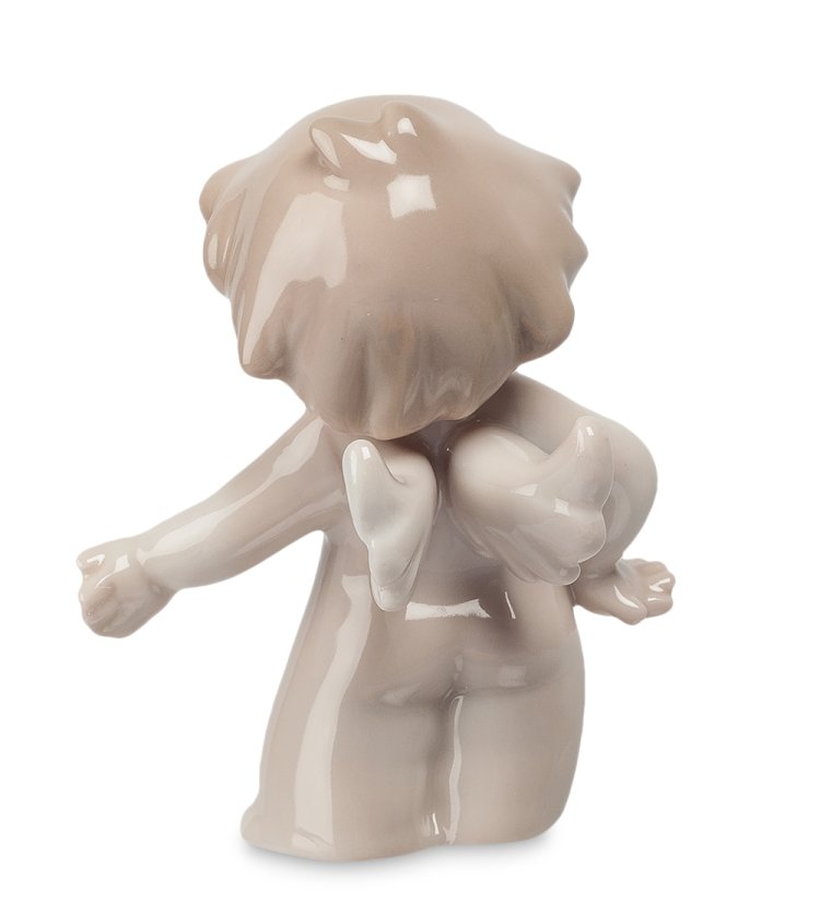 Статуэтка из фарфора Ангелочек Январь Pavone JP-01/ 1, фотография со спины