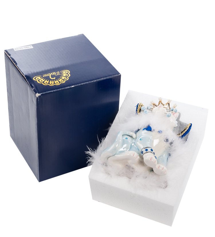 Статуэтка из керамики Кот Король Pavone CMS-31/39, фотография в упаковке