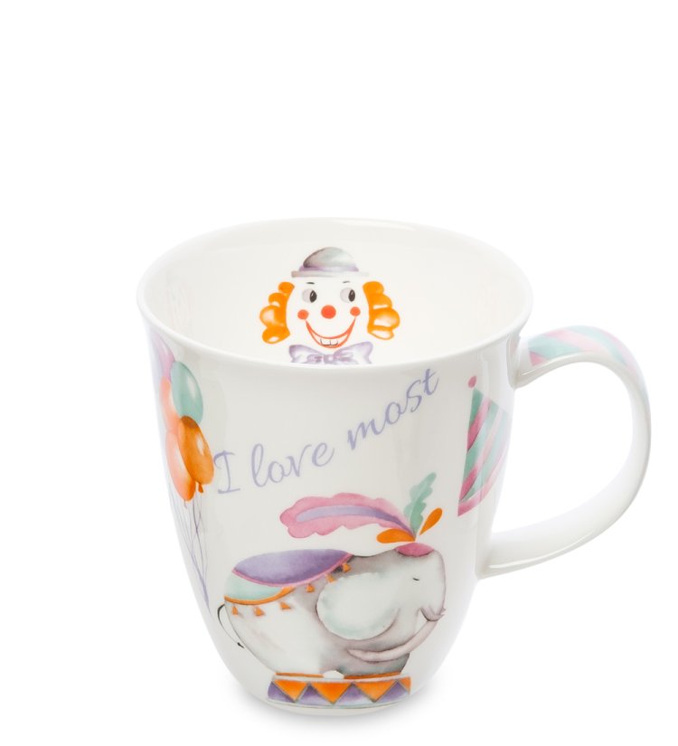 Кружка из фарфора Слон и Клоун Pavone JK-266