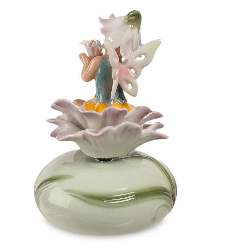 Музыкальная статуэтка из керамики Цветочная фея Pavone CMS-34/ 3, фотография со спины