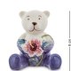 Фигурка из фарфора синий Медвежонок с цветами Pavone JP-98/48