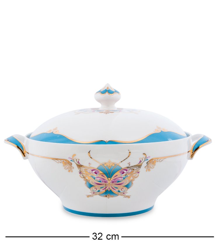 Столовый сервиз на 6 персон Песня Мотылька Pavone JK-102, фотография супницы