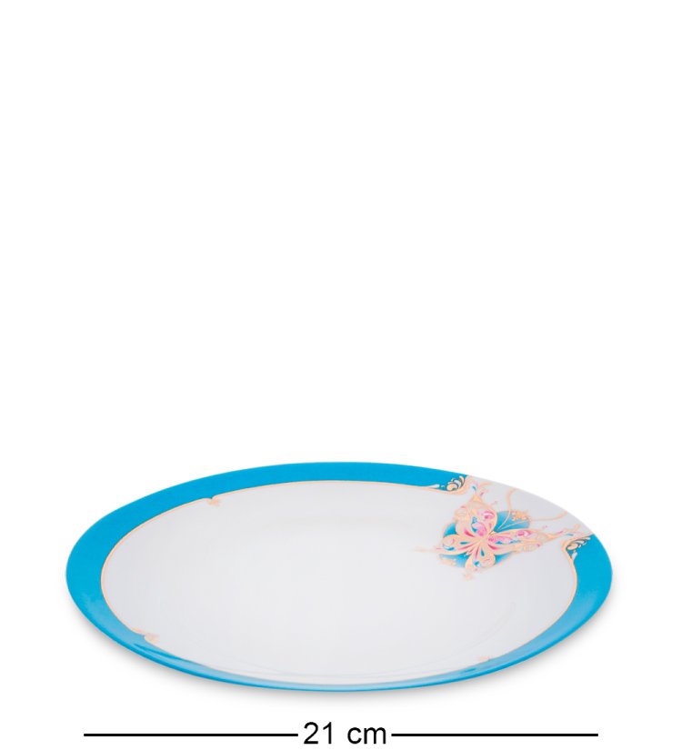 Столовый сервиз на 6 персон Песня Мотылька Pavone JK-102, фотография десертной тарелки