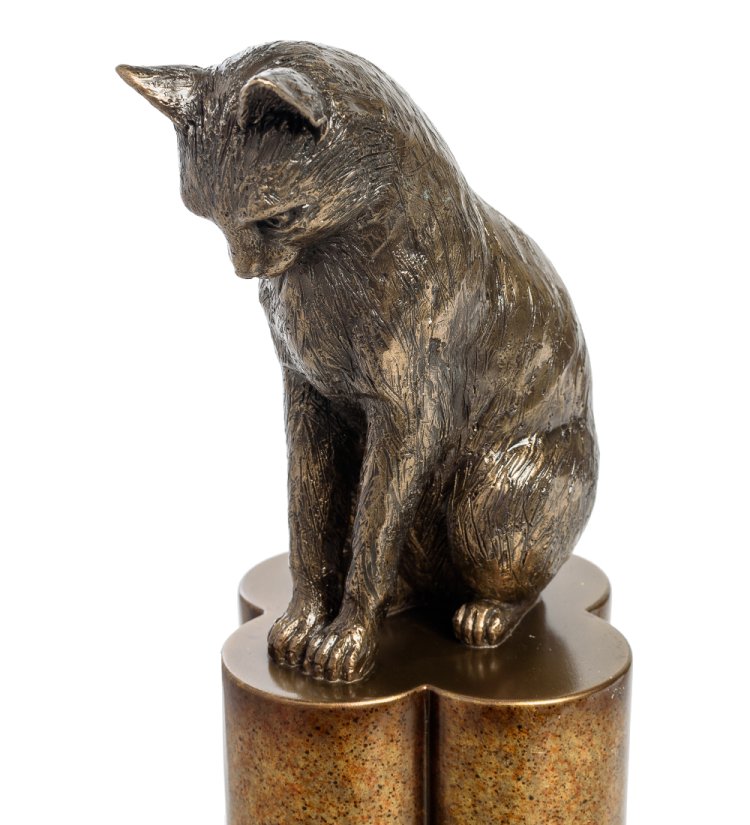 Статуэтка Кошка с котенком - воспитание Veronese WS-883, увеличенный вид - кошка