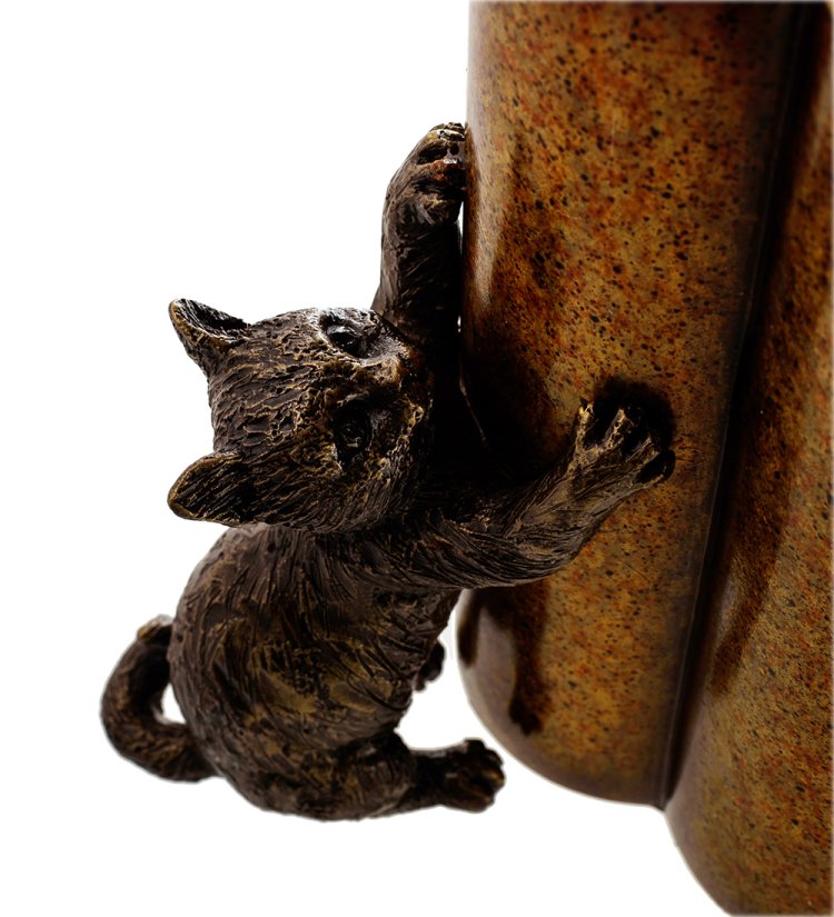 Статуэтка Кошка с котенком - воспитание Veronese WS-883, увеличенный вид - котёнок