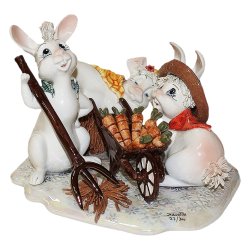 Фарфоровая статуэтка Сбор урожая моркови