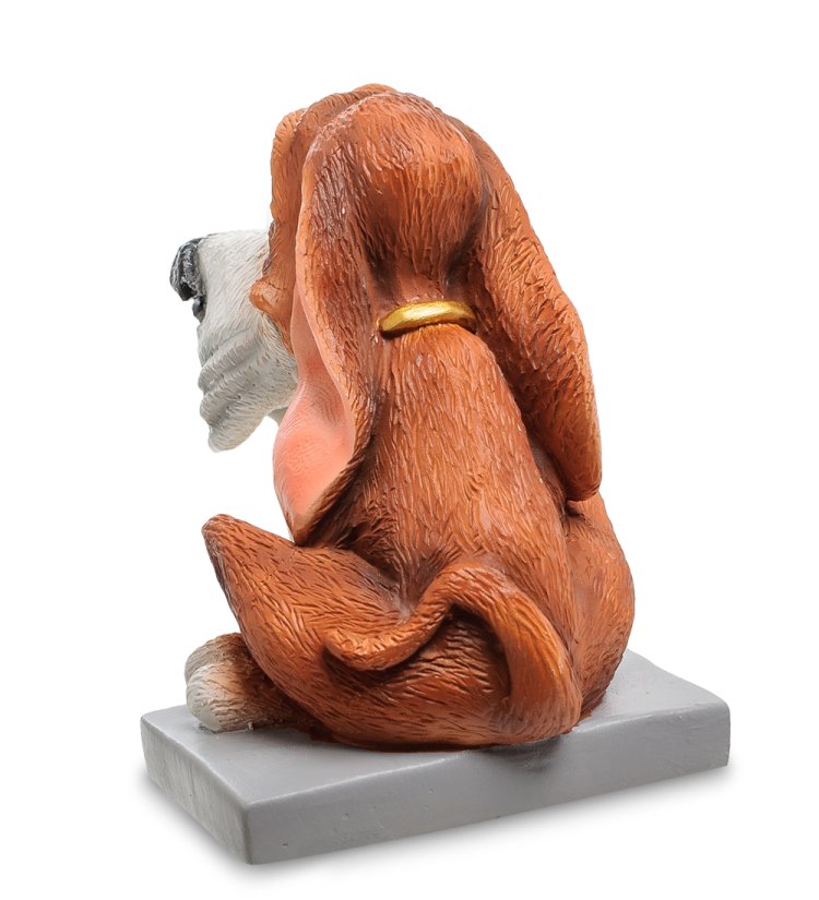 Статуэтка Собака Бассет-хаунд Желаю везения The Comical World of Stratford RV-916, оборотная сторона