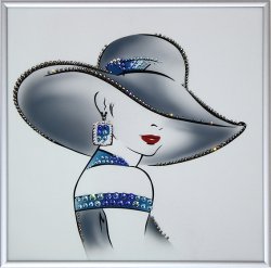 Картина Мода 90-х c кристаллами Swarovski