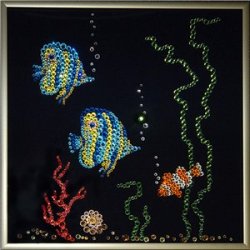 Картина Рыбки c кристаллами Swarovski