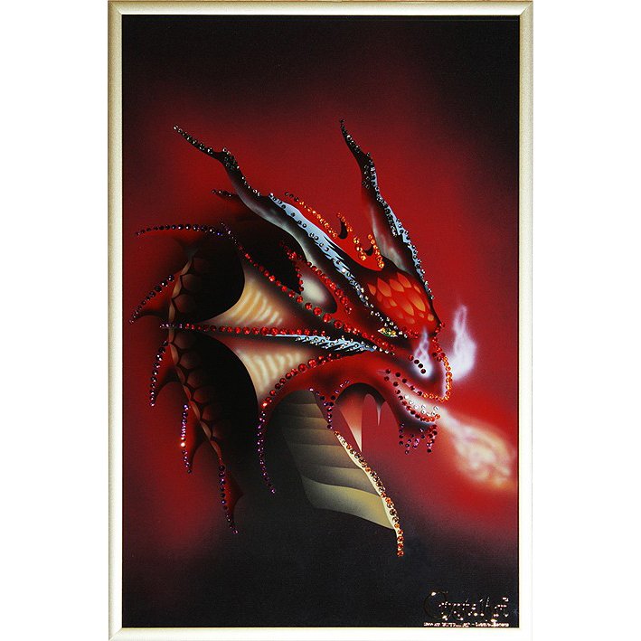 Картина Год дракона 2012 c кристаллами Swarovski