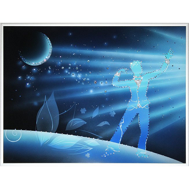 Картина Композиция во Вселенной c кристаллами Swarovski