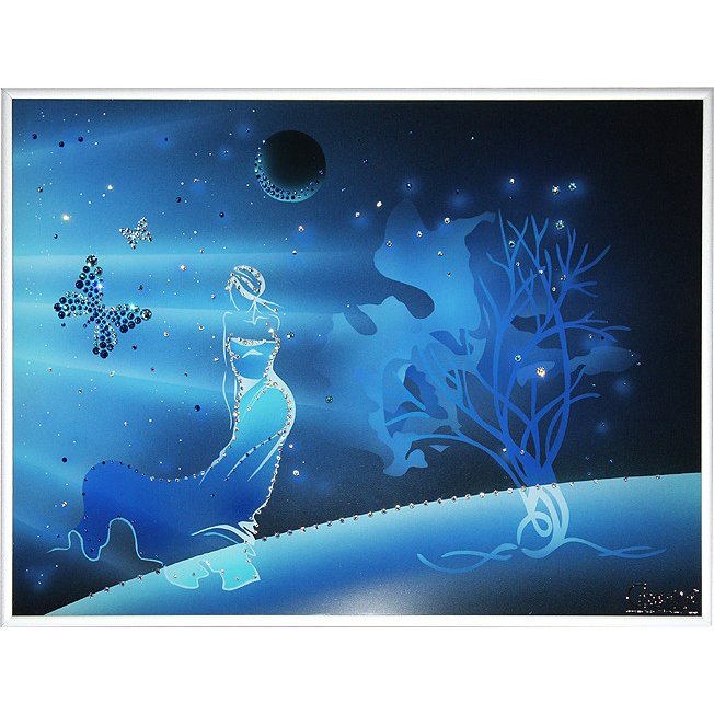 Картина Композиция во Вселенной c кристаллами Swarovski