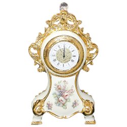 Настольные часы Роза c кристаллами Swarovski