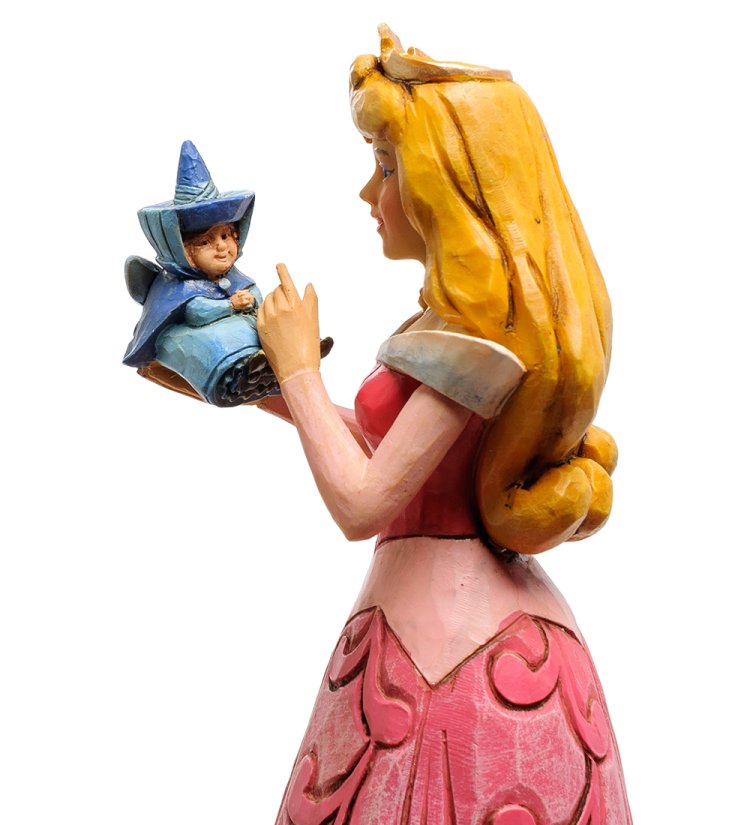 Статуэтка Аврора и фея - Мудрый совет Disney Traditions, вид профиль