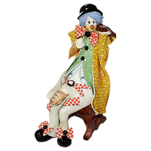 Статуэтка из фарфора Клоун - скрипач