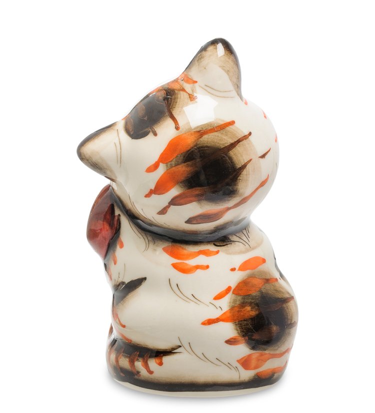 Фигурка Кот обжора Цветная гжель ГЛ-458, фотография со спины