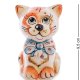Фигурка Котик с бантом Цветная гжель ГЛ-569