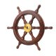 Деревянный корабельный штурвал, диаметр 38 см